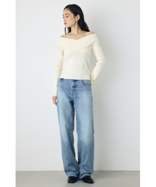AZUL by moussy（アズールバイマウジー）の「【超スタイルアップデニムがアップデート！】AZUL DENIM ストレートデニム　春服　夏服　秋服　冬服　体系カバー【身長/骨格別着用画像あり】（デニムパンツ・レディース・ライトブルー/ライトブラック・X-SMALL/MEDIUM/LARGE/SMALL）」の18枚目の写真