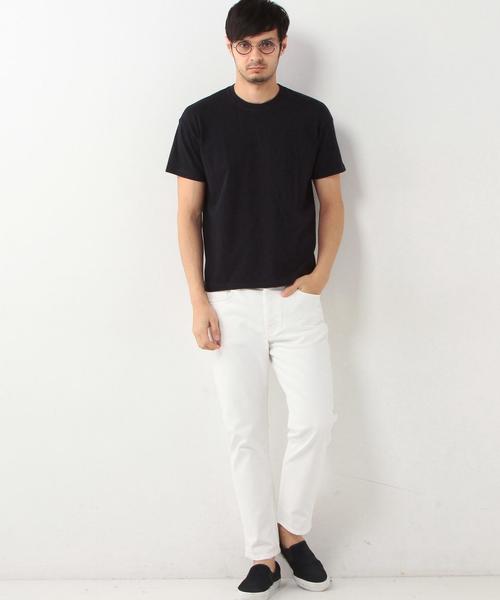 AURALEE(オーラリー)の「<AURALEE(オーラリー)>クルーネック Tシャツ◆(Tシャツ/カットソー・メンズ・ネイビー/ホワイト/オリーブ・4/3/5)」の8枚目の写真