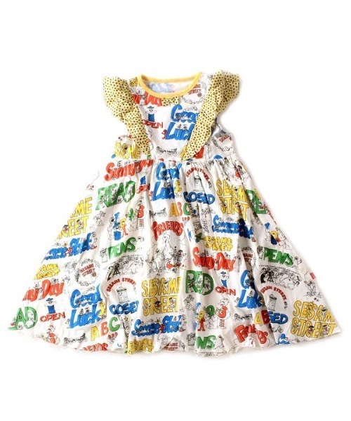 BOOFOOWOO(ブーフーウー)の「アメリカンSesameワンピース(ワンピース・キッズ・カラフル・150/140)」の1枚目の写真