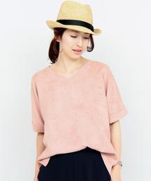 BEAUTY&YOUTH UNITED ARROWS | BY∴ スエードタッチロールアップVネックカットソー(Tシャツ/カットソー)