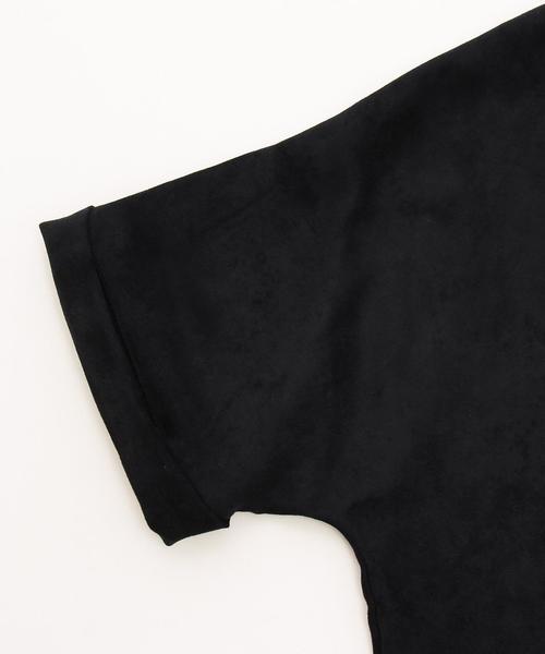 BEAUTY&YOUTH UNITED ARROWS(ビューティーアンドユースユナイテッドアローズ)の「BY∴ スエードタッチロールアップVネックカットソー◆(Tシャツ/カットソー・レディース・ナチュラル/ネイビー/ライトピンク・FREE)」の7枚目の写真