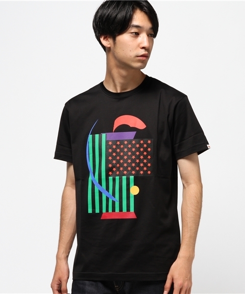 HEAD PORTER（ヘッドポーター）の「CROSSING TEE（Tシャツ/カットソー・メンズ・ブラック/ホワイト・SMALL/LARGE/MEDIUM/X-LARGE）」の4枚目の写真