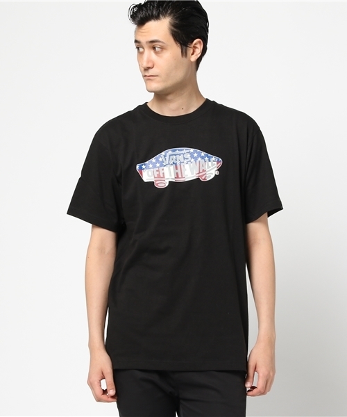 JACKROSE(ジャックローズ)の「VANS・STARS・ボードロゴTシャツ(Tシャツ/カットソー・メンズ・ホワイト/ブラック・M/L)」の1枚目の写真
