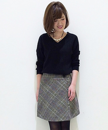 31 Sons de mode | ストレッチワイドリブVネックプルオーバー(ニット/セーター)