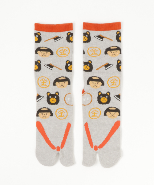 カヤ（カヤ）の「【カヤ】日本昔ばなし 鼻緒足袋型くつ下23～25cm（ソックス/靴下・レディース・ライトグレー/ネイビー/キナリ・FREE）」の2枚目の写真