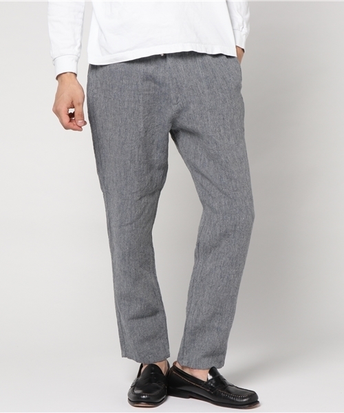 quadro（クオドロ）の「トップリネンイージートラウザーパンツ（その他パンツ・メンズ・ネイビー/グレー・LARGE/SMALL/MEDIUM）」の8枚目の写真