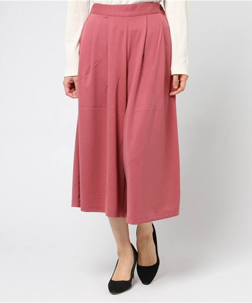 Honeys(ハニーズ)の「ポンチ素材を使ったカットガウチョパンツ(その他パンツ・レディース・ブラック/ダークネイビー/ボルドー/ブルー/ピンク/杢グレー・L/M/LL/S)」の5枚目の写真