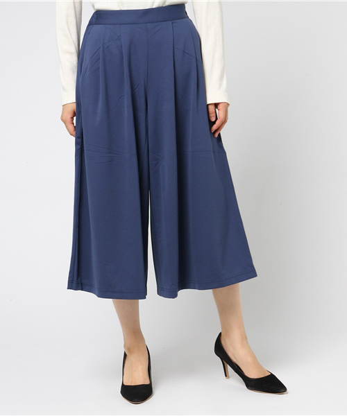 Honeys(ハニーズ)の「ポンチ素材を使ったカットガウチョパンツ(その他パンツ・レディース・ブラック/ダークネイビー/ボルドー/ブルー/ピンク/杢グレー・L/M/LL/S)」の3枚目の写真