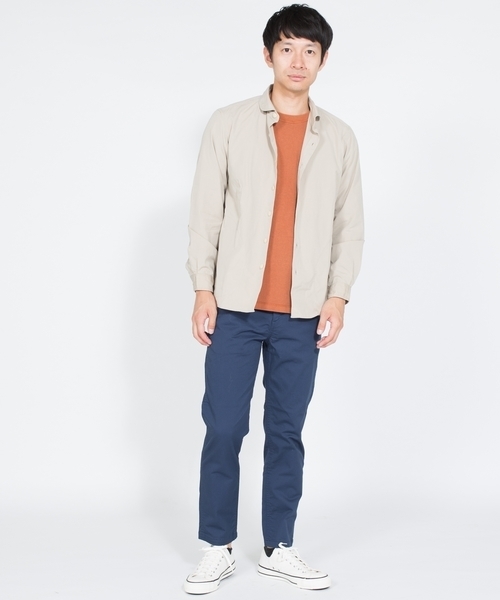 SHIPS（シップス）の「SC: スーピマ/コットン ショールカラー シャツブルゾン■（シャツ/ブラウス・メンズ・ネイビー/カーキ/オフホワイト・SMALL/LARGE/MEDIUM/X-LARGE）」の7枚目の写真