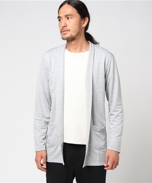 VENCEEXCHANGE（ヴァンスエクスチェンジ）の「インレイコーディガン                 （カーディガン/ボレロ・メンズ・グレー/ブラック/ライトブラウン・MEDIUM/LARGE）」の3枚目の写真