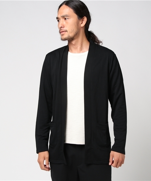 VENCEEXCHANGE（ヴァンスエクスチェンジ）の「インレイコーディガン                 （カーディガン/ボレロ・メンズ・グレー/ブラック/ライトブラウン・MEDIUM/LARGE）」の2枚目の写真