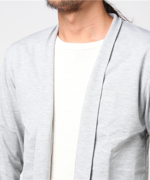 VENCEEXCHANGE（ヴァンスエクスチェンジ）の「インレイコーディガン                 （カーディガン/ボレロ・メンズ・グレー/ブラック/ライトブラウン・MEDIUM/LARGE）」の6枚目の写真
