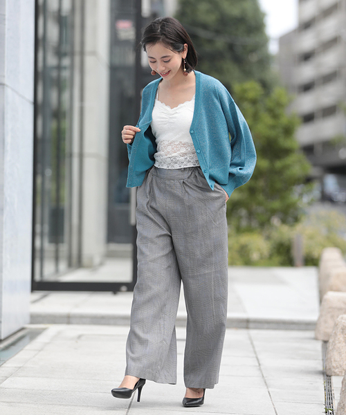 WEGO（ウィゴー）の「WEGO/カップインスカラップレースビスチェ（キャミソール・レディース・ブラック/サックスブルー/アイボリー/ライトパープル・FREE）」の19枚目の写真