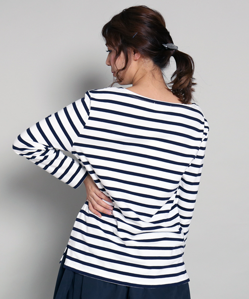 MARBLE WALTS（マーブルワルツ）の「ボーダーカットソー（Tシャツ/カットソー・レディース・ホワイト×グレー/ブルー系その他/イエロー系その他/ホワイト×ネイビー・SMALL/MEDIUM/LARGE）」の21枚目の写真