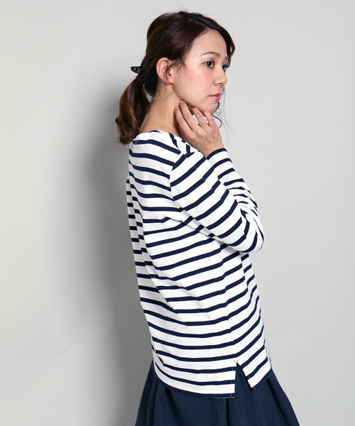 MARBLE WALTS（マーブルワルツ）の「ボーダーカットソー（Tシャツ/カットソー・レディース・ホワイト×グレー/ブルー系その他/イエロー系その他/ホワイト×ネイビー・SMALL/MEDIUM/LARGE）」の22枚目の写真