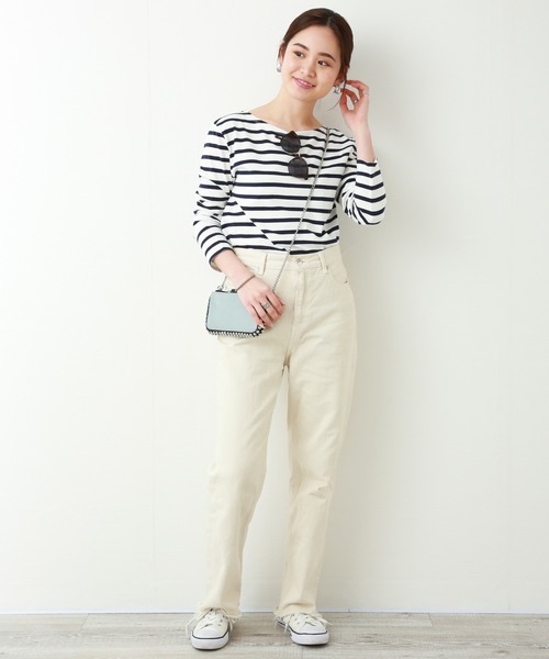 MARBLE WALTS（マーブルワルツ）の「ボーダーカットソー（Tシャツ/カットソー・レディース・ホワイト×グレー/ブルー系その他/イエロー系その他/ホワイト×ネイビー・SMALL/MEDIUM/LARGE）」の6枚目の写真