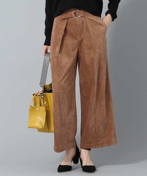 Andemiu（アンデミュウ）の「コーデュロイワイドパンツ769097（その他パンツ・レディース・モカ/レッド・MEDIUM/SMALL）」の2枚目の写真