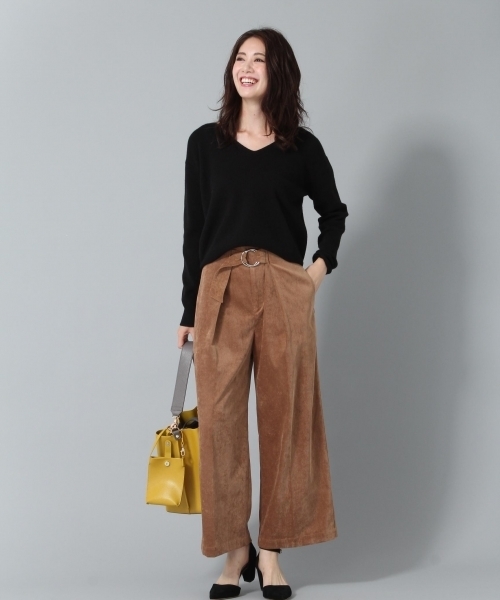 Andemiu（アンデミュウ）の「コーデュロイワイドパンツ769097（その他パンツ・レディース・モカ/レッド・MEDIUM/SMALL）」の13枚目の写真