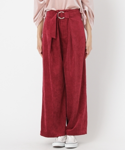 Andemiu（アンデミュウ）の「コーデュロイワイドパンツ769097（その他パンツ・レディース・モカ/レッド・MEDIUM/SMALL）」の6枚目の写真