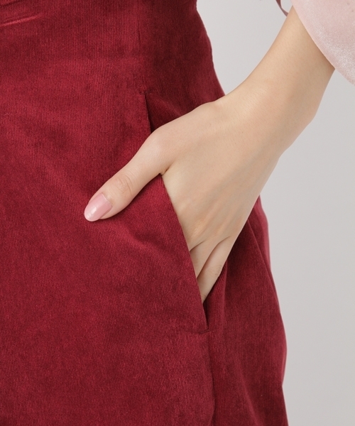 Andemiu（アンデミュウ）の「コーデュロイワイドパンツ769097（その他パンツ・レディース・モカ/レッド・MEDIUM/SMALL）」の9枚目の写真