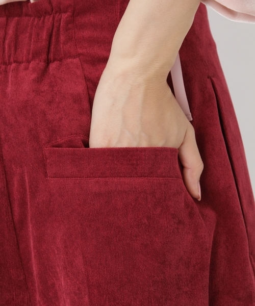 Andemiu（アンデミュウ）の「コーデュロイワイドパンツ769097（その他パンツ・レディース・モカ/レッド・MEDIUM/SMALL）」の4枚目の写真
