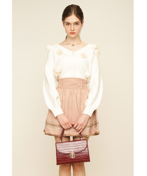 Lily Brown リリーブラウン の フラワーポンポンカーディガン カーディガン ボレロ Wear