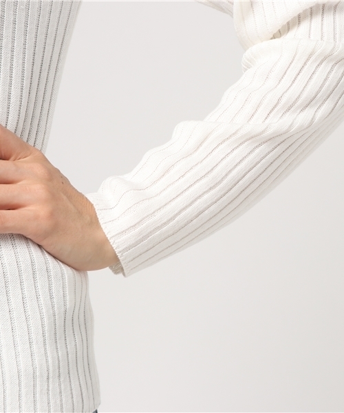 earth music&ecology（アースミュージックアンドエコロジー）の「・バックリボンリブニットプルオーバー（ニット/セーター・レディース・ブラック/アイボリー/ボルドー/キャメル・S/M）」の7枚目の写真