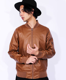 ８(eight) | MA-1 ミリタリージャケット PUレザー ライダース (MA-1)