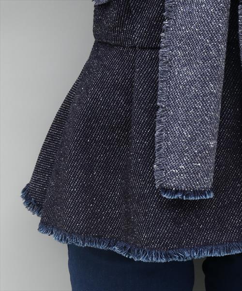 ADAM ET ROPE'（アダムエロペ）の「デニムツイードビスチェ（チューブトップ・レディース・ネイビー・FREE）」の3枚目の写真