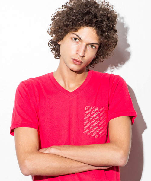 NUMBER (N)INE DENIM(ナンバーナインデニム)の「NUMBER (N)INE DENIM(ナンバーナインデニム)ロゴパターンプリントポケットTシャツ(Tシャツ/カットソー・メンズ・グレー/ブラック/レッド/ホワイト・MEDIUM/LARGE/X-LARGE/SMALL)」の10枚目の写真