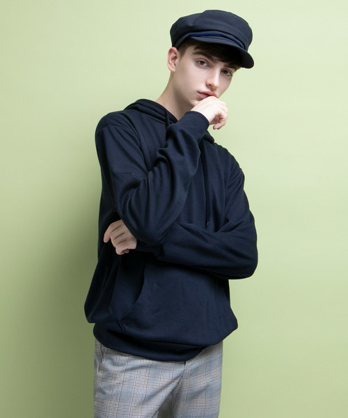 EMMA CLOTHES(エマクローズ)の「TCビッグシルエットプルパーカー(パーカー・メンズ・ブラック/ネイビー/グレー/アイボリー/チャコール/カーキ・L/M)」の6枚目の写真