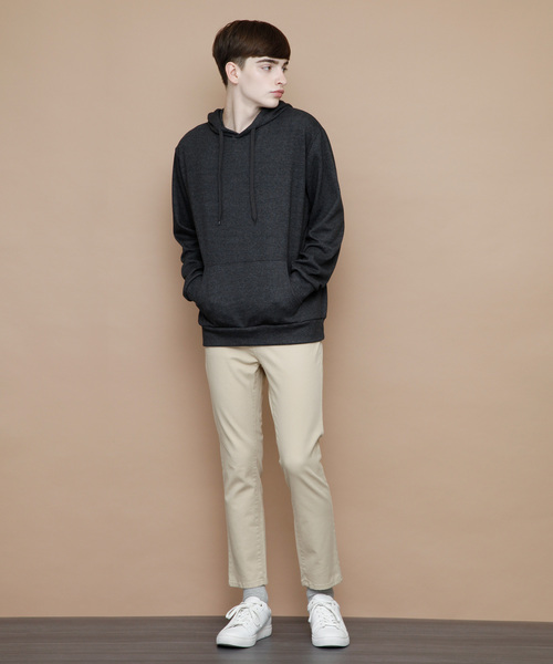 EMMA CLOTHES(エマクローズ)の「TCビッグシルエットプルパーカー(パーカー・メンズ・ブラック/ネイビー/グレー/アイボリー/チャコール/カーキ・L/M)」の10枚目の写真