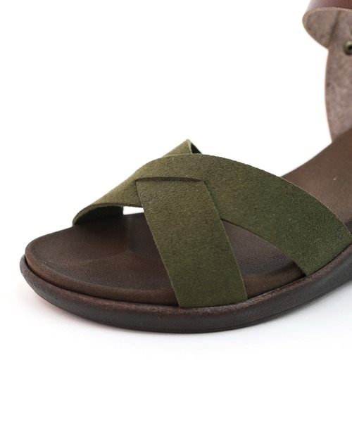 RiiiKa（リーカ）の「【MADE IN JAPAN】【安心の日本製】クロスラインウェッジサンダル【RiiiKa/リーカ】（サンダル・レディース・ブラウン系その他/キャメル/ブラック/カーキ・M/S/LL/L）」の7枚目の写真