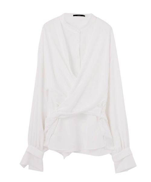 EMODA(エモダ)の「ワイドウエストシャツ(シャツ/ブラウス・レディース・ホワイト/ブラック/オレンジ・FREE)」の2枚目の写真