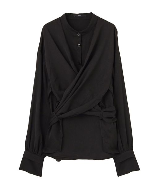 EMODA(エモダ)の「ワイドウエストシャツ(シャツ/ブラウス・レディース・ホワイト/ブラック/オレンジ・FREE)」の1枚目の写真