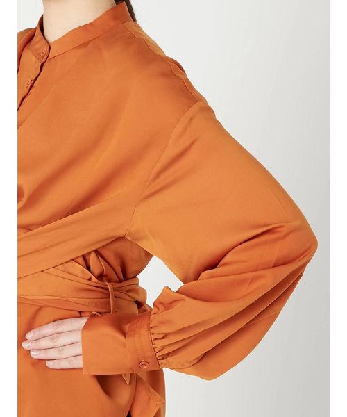 EMODA(エモダ)の「ワイドウエストシャツ(シャツ/ブラウス・レディース・ホワイト/ブラック/オレンジ・FREE)」の6枚目の写真