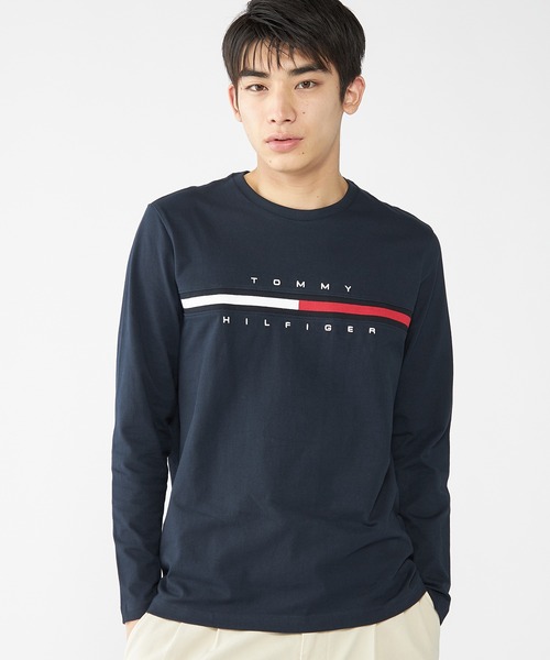 オンライン限定】トミーヒルフィガーロゴロングスリーブTシャツ
