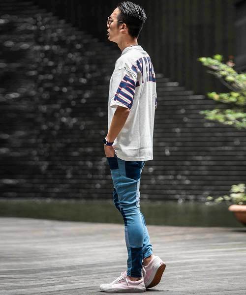 カレッジロゴビッグシルエット半袖Tシャツ カットソー カレッジロゴビッグシルエット半袖Tシャツ カットソー