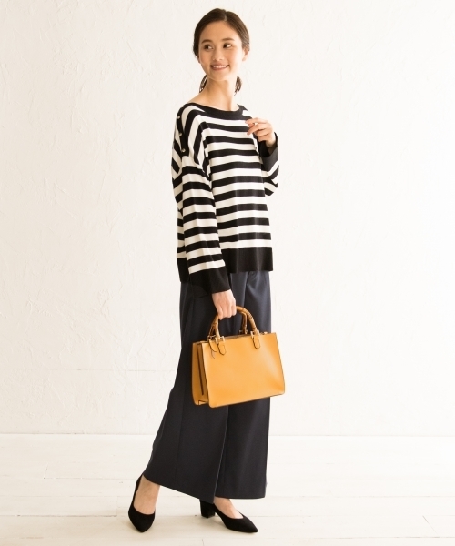 GLOBAL WORK（グローバルワーク）の「バンブーミニトート/804835（ハンドバッグ・レディース・ブラック/ベージュ/イエロー/オレンジ・ONE SIZE）」の5枚目の写真