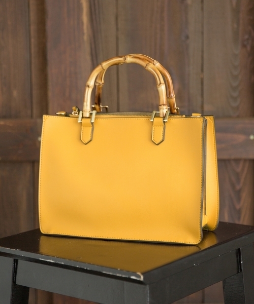 GLOBAL WORK（グローバルワーク）の「バンブーミニトート/804835（ハンドバッグ・レディース・ブラック/ベージュ/イエロー/オレンジ・ONE SIZE）」の7枚目の写真