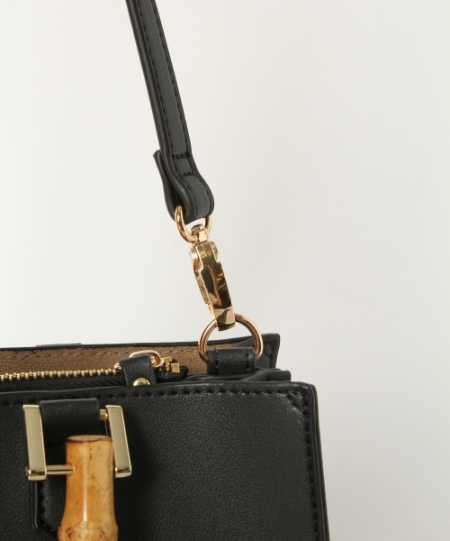 GLOBAL WORK（グローバルワーク）の「バンブーミニトート/804835（ハンドバッグ・レディース・ブラック/ベージュ/イエロー/オレンジ・ONE SIZE）」の11枚目の写真