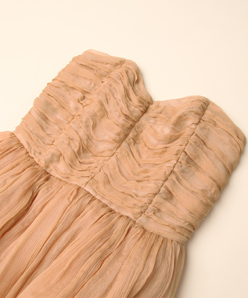 CORTES WORKS（コルテスワークス）の「【NET販売限定】SHIRRING CHIFFON（ワンピース・レディース・ベージュ・38）」の7枚目の写真