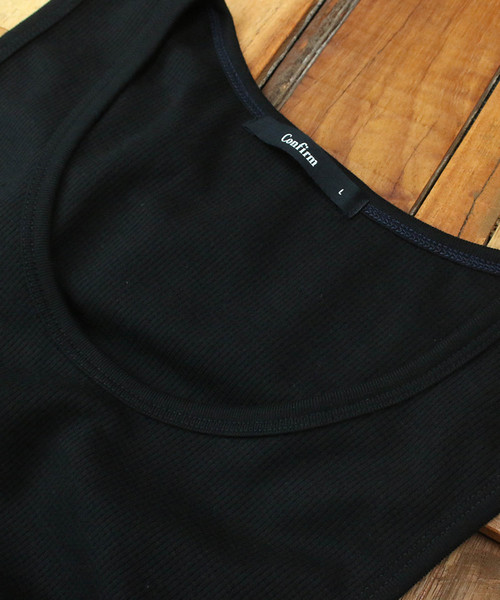 Confirm（コンファーム）の「Confirm / コンファーム ワッフルスクエアロングタンク（タンクトップ・メンズ・ホワイト系その他/ブラック/グレー・M/L）」の9枚目の写真
