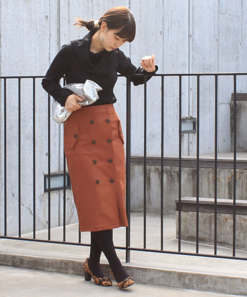 12Twelve Agenda(トゥエルブ アジェンダ)の「トレンチ風タイトスカート(スカート・レディース・ブラウン/ネイビー/オフホワイト・S/M)」の12枚目の写真