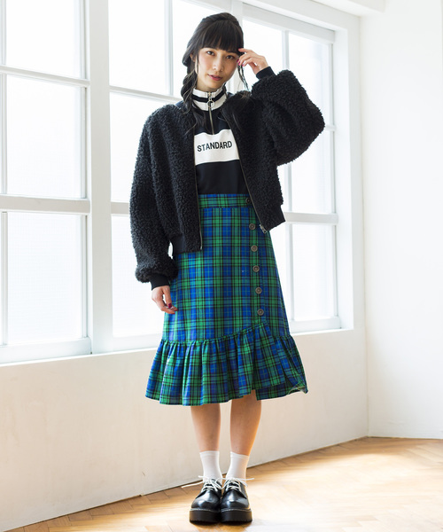 WEGO（ウィゴー）の「WEGO/ボアブルゾン（ブルゾン・レディース・ホワイト/ブラック/ベージュ/ピンク・FREE）」の13枚目の写真