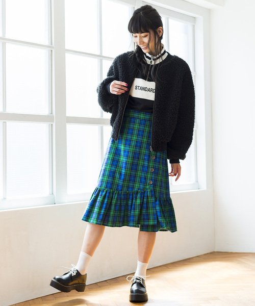 WEGO（ウィゴー）の「WEGO/ボアブルゾン（ブルゾン・レディース・ホワイト/ブラック/ベージュ/ピンク・FREE）」の14枚目の写真