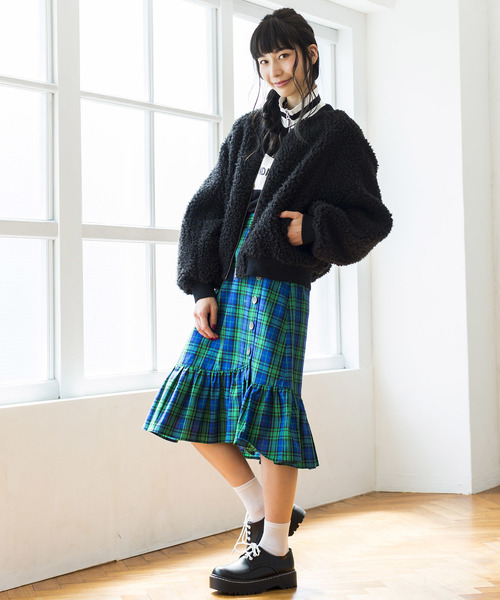 WEGO（ウィゴー）の「WEGO/ボアブルゾン（ブルゾン・レディース・ホワイト/ブラック/ベージュ/ピンク・FREE）」の15枚目の写真