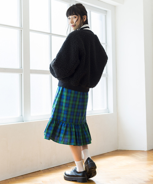 WEGO（ウィゴー）の「WEGO/ボアブルゾン（ブルゾン・レディース・ホワイト/ブラック/ベージュ/ピンク・FREE）」の16枚目の写真