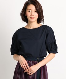 【洗える】ツイストスリーブブラウス