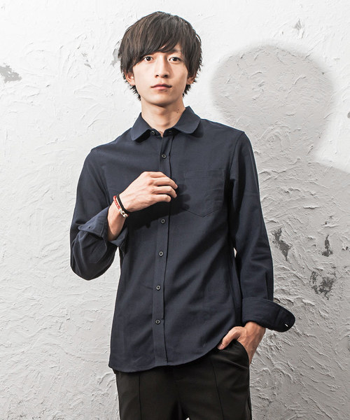 MinoriTY（マイノリティ）の「ラウンドカラービエラチェックシャツ（シャツ/ブラウス・メンズ・ホワイト/ベージュ/ネイビー/グレー/レッド/グリーン/マスタード/チェック/ワイン・M/L/XL）」の6枚目の写真
